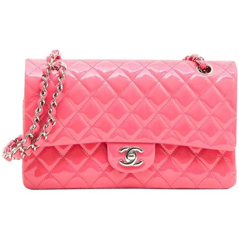 chanel pink patent leather bag